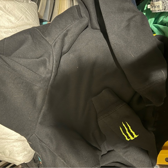 Fox Racing Monster Energy Ricky Carmichael #4 Sherpa Hoodie Sweatshirt Sz Large - Picture 3 of 4